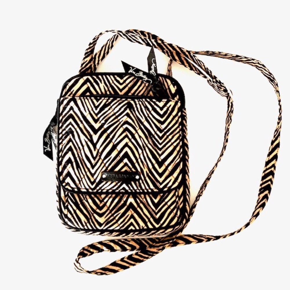 Vera Bradley Petite Quilted Zebra Print Hipster Crossbody Bag